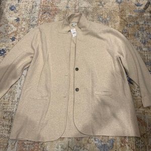 Beige jcrew sweater jacket